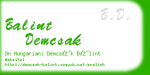 balint demcsak business card